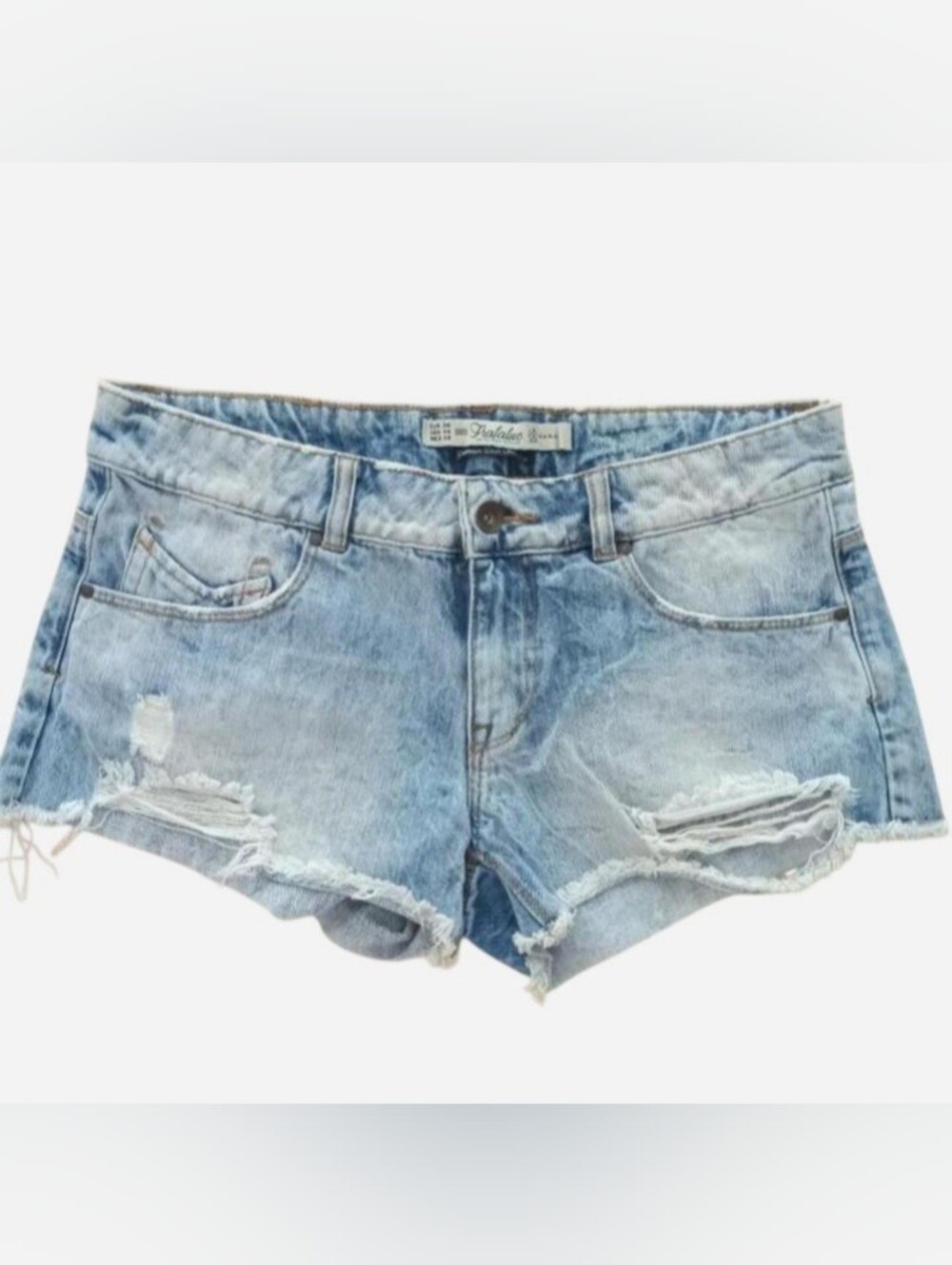 Zara Trafaluc TRF Denim Hot Shorts Shorty Premium Wash Beach Summer Y2K